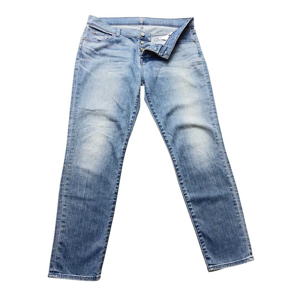 7 For All Mankind Jeans Womens 30x28.5 Light Wash Josefina Skinny Boyfriend